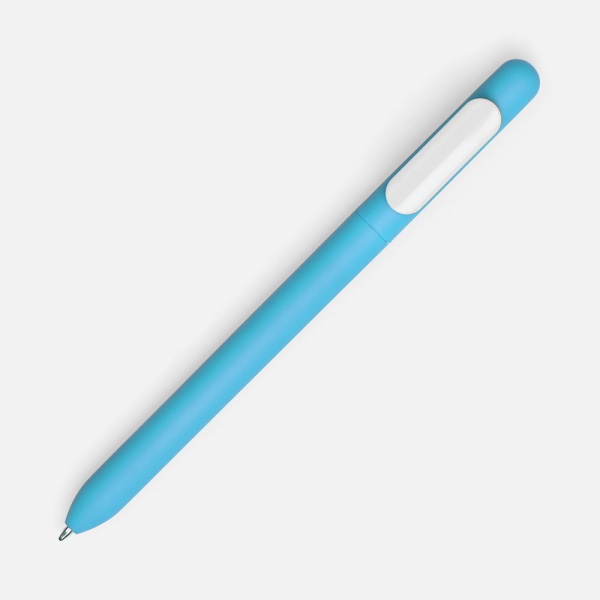 Ручка шариковая Swiper Soft Touch, голубая с белым, 14,3x1,0 см