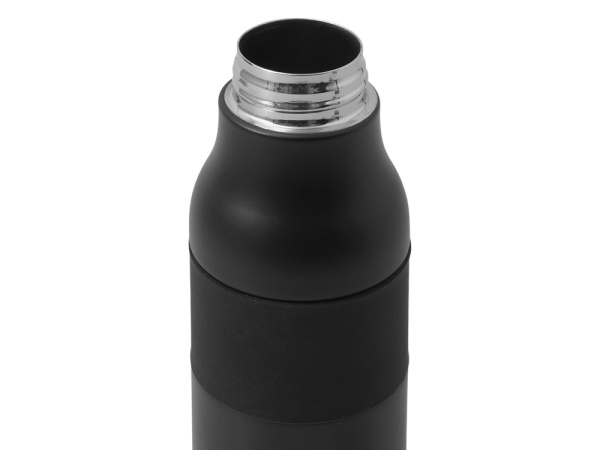 Вакуумная термобутылка с карабином «Saddle», 530 мл, Цвет черный