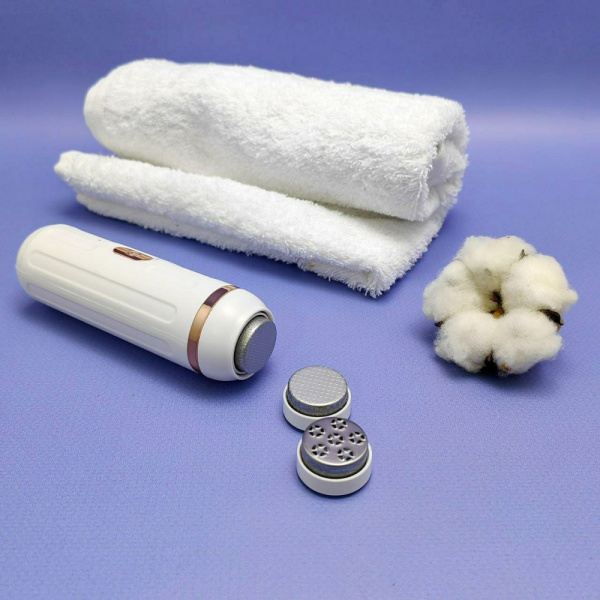 Портативный аппарат по уходу за кожей стоп Wireless Portable Foot grinder HY-888 (2 режима работы, 3 насадки)