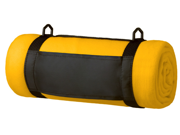 Плед «Нежность» с ремешком на плечо, Цвет желтый