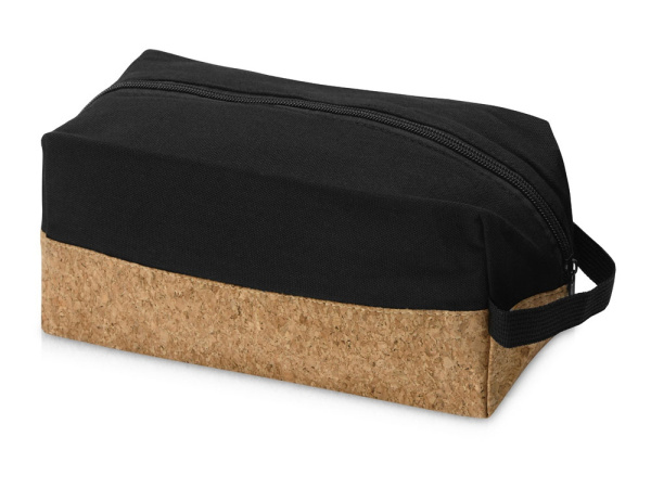 Несессер «Corky» хлопковый с пробковой вставкой, Цвет черный
