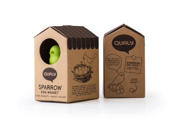 Набор магнитов Egg Sparrow 6в1, черный