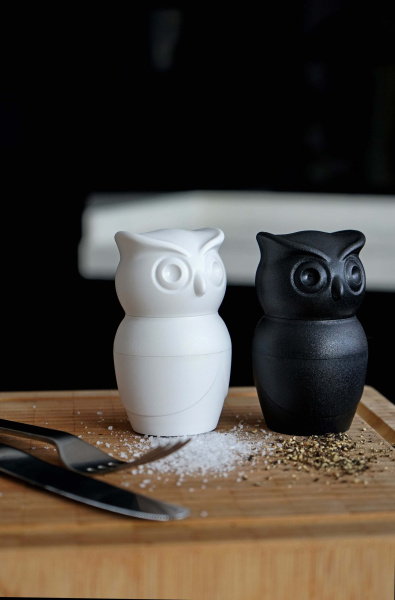 МЕЛЬНИЦА ДЛЯ СПЕЦИЙ механическая Tasty Owl, чёрная Сова