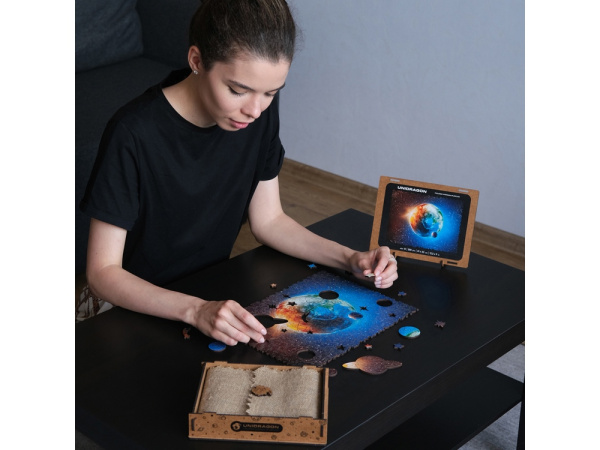 Деревянный пазл «Earth», Цвет разноцветный