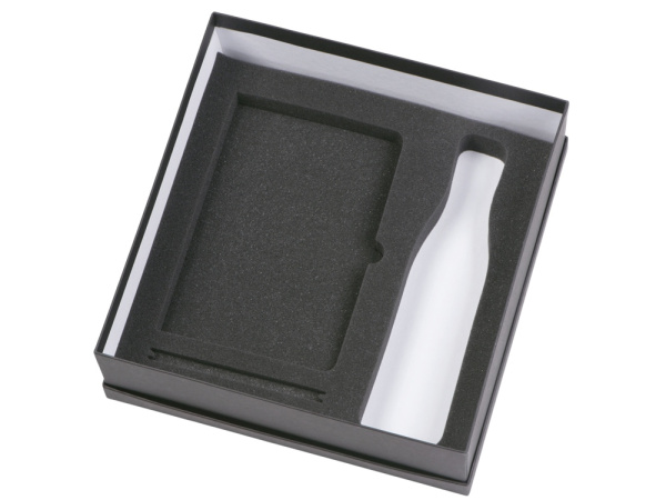 Подарочный набор «COLOR IT» c блокнотом, ручкой и термобутылкой, Размер гибкая обложка, Цвет зеленое яблоко