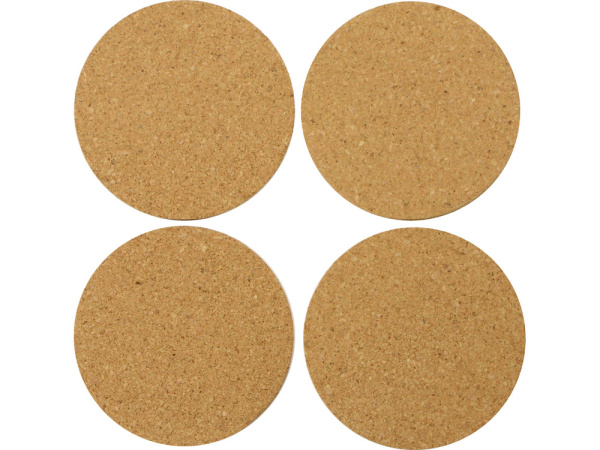 Набор костеров из пробки в хлопковом мешке «Bali», Цвет натуральный