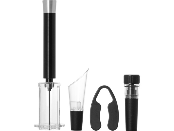 Набор аксессуаров для вина «Pinot Grigio», Цвет черный/серебристый