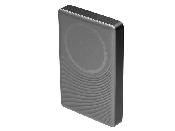 Магнитный беспроводной внешний аккумулятор «Сёрф», 10000 мАч, Цвет серый