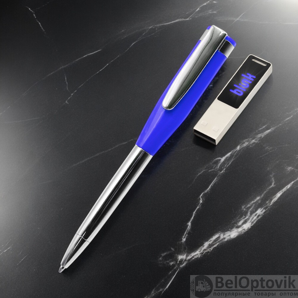 Ручка металлическая Memphys c флешкой 64Гб / Стильная и удобная
