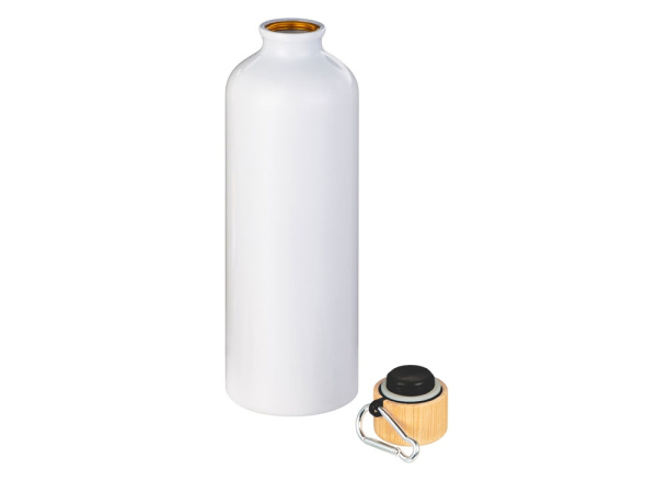 Бутылка «Hip M Bamboo» с карабином, 770 мл, Цвет белый