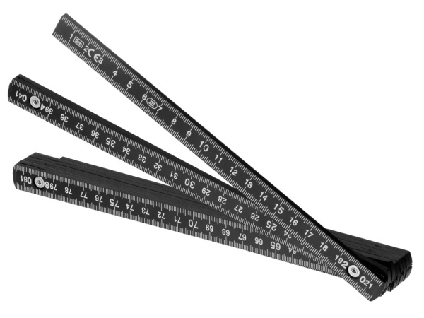 Складная линейка «Plank», 2 м, Цвет черный