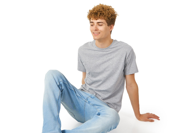 Футболка «Heavy Super Club» мужская, Размер L, Цвет пепельно-серый меланж