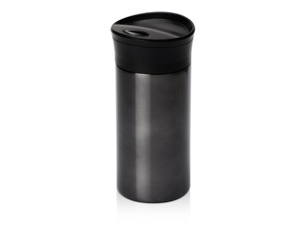 Вакуумная герметичная термокружка «Upgrade», Цвет темно-серый/черный