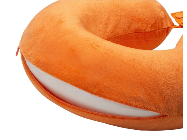 Подушка для путешествий с эффектом памяти «Basic», Цвет оранжевый
