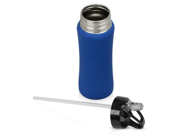 Бутылка спортивная из стали «Коста-Рика», 600 мл, Цвет синий/черный/серебристый