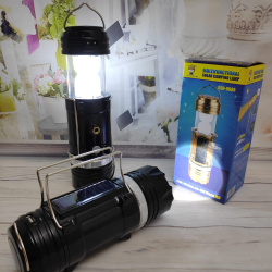 Универсальный складной кемпинговый фонарь Solar Camping Lamp GSH – 9688 с солнечной панелью. Чемпион