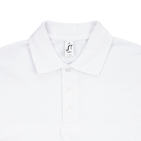 Рубашка поло мужская Spring 210, белая, S–5XL