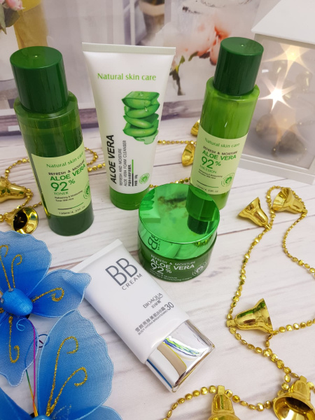 Набор Bioaqua из 5 средств для лица с Алоэ Вера 5-set Refresh & Moisture Aloe Vera 92%