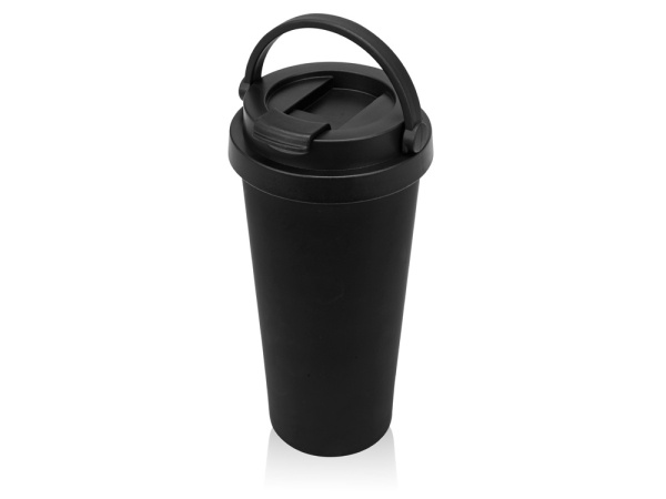 Вакуумная термокружка «Grant», soft-touch, тубус, Цвет черный