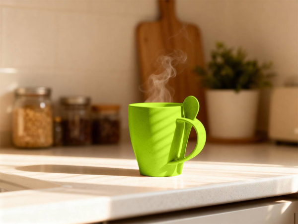 Кружка из пшеничного волокна «Nina», Цвет зеленое яблоко