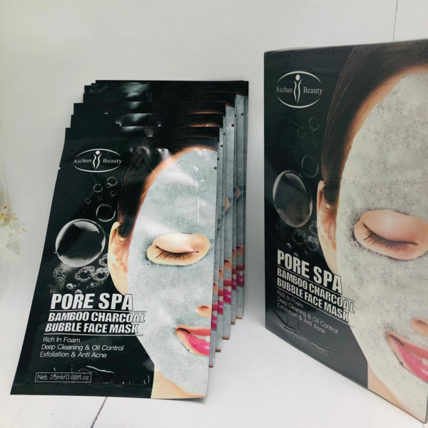 Листовая пузырьковая маска для лица с бамбуковым углём Aichun Beauty Pore Spa Aichun Beauty PORE SPA