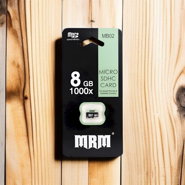 Карта памяти MRM MB02, microSDHC, 8 ГБ, Class 10, 10 Мб/с, High speed, черный / Надежность и скорость для ваших гаджетов