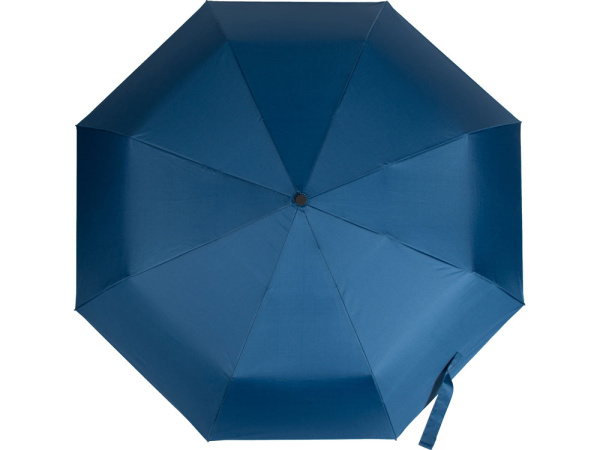 Зонт-автомат Reviver с куполом из переработанного пластика, Цвет синий нэйви