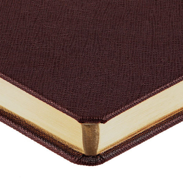Ежедневник Saffian, недатированный, коричневый, 15х20,8х1,8 см