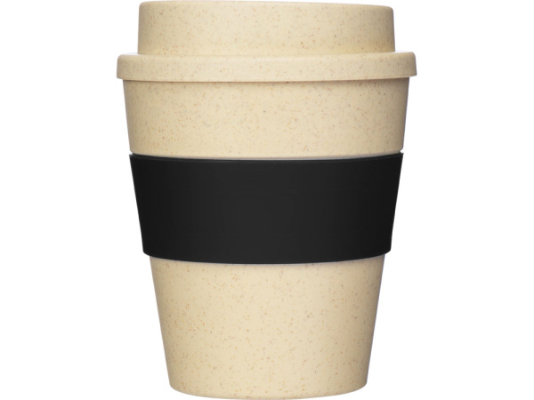 Стакан из пшеничного соломенного волокна «Madrid», Цвет бежевый/черный