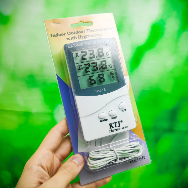 Термометр гигрометр электронный  "Домашняя метеостанция" с выносным датчиком на улицу ТА 318
