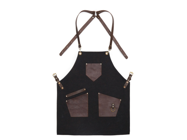 Фартук из канваса с карманами, Цвет черный