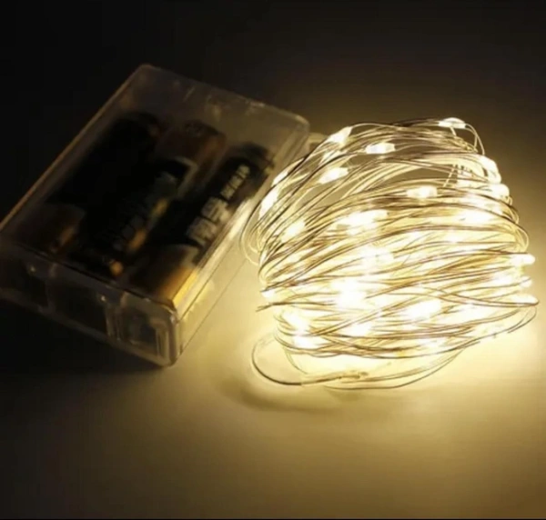 Гирлянда светодиодная в виде капель на батарейках / Освещение комнаты на праздник