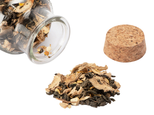 Чай зеленый с соком имбиря и кусочками имбиря/апельсина