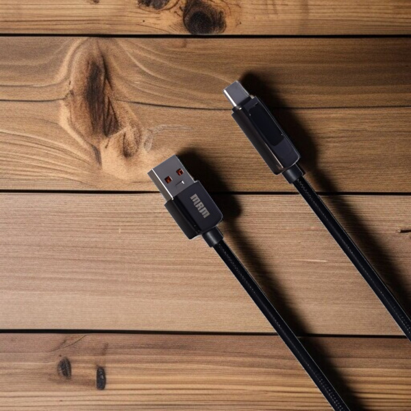 Кабель USB MRM MR87t USB Type-C, длина 1000мм, ток 5А, черный / Поддержка Super-Fast-Charge