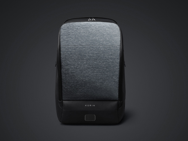 Водостойкий антикражный рюкзак FlexPackPro для ноутбука 15.6", Цвет серый/черный