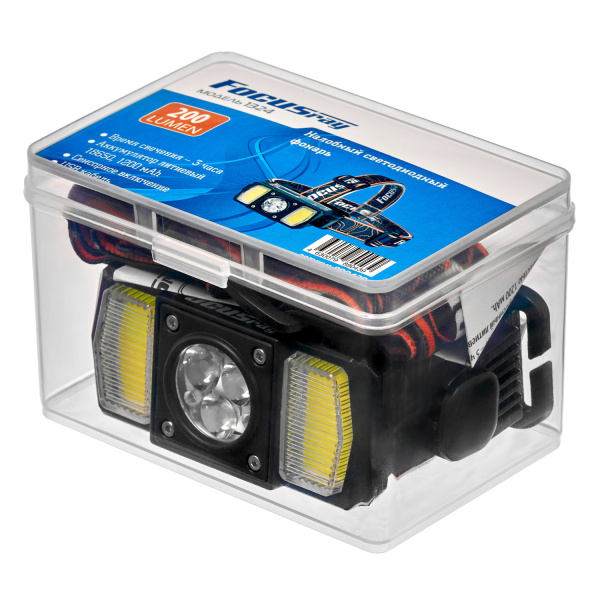 FOCUSray 1324 акку 18650 1200мАН,200 люмен,цифровой дисплей,USB кабель.1/180, шт