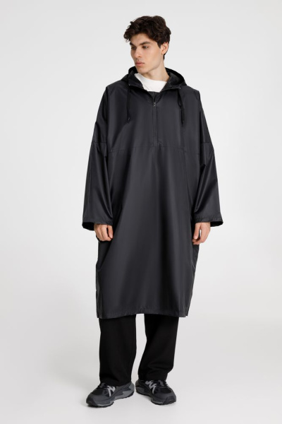 Дождевик-анорак R1, черный, XS–XXL