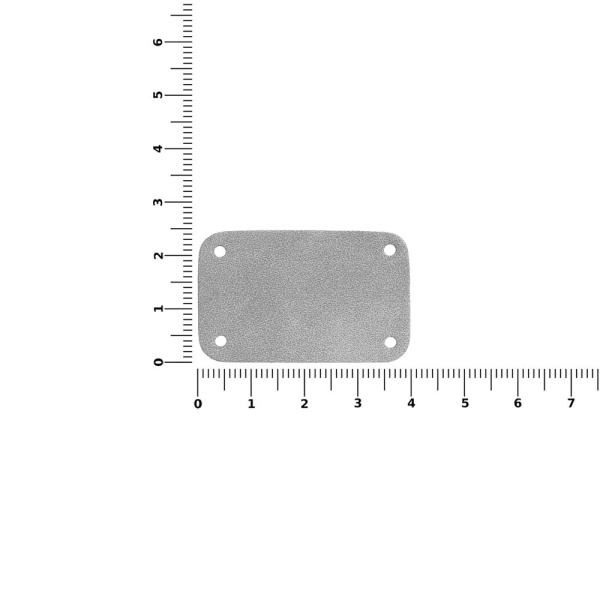 Лейбл Eta Nubuck Touch, S, серый, 2,5х4 см