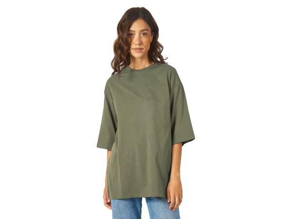 Футболка оверсайз «Berlin» унисекс, Размер XS-S, Цвет хаки