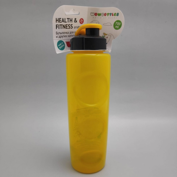 Анатомическая бутылка с клапаном Healih Fitness для воды и других напитков, 700 мл. Сито в комплекте
