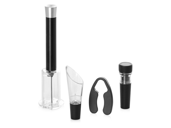 Набор аксессуаров для вина «Pinot Grigio», Цвет черный/серебристый