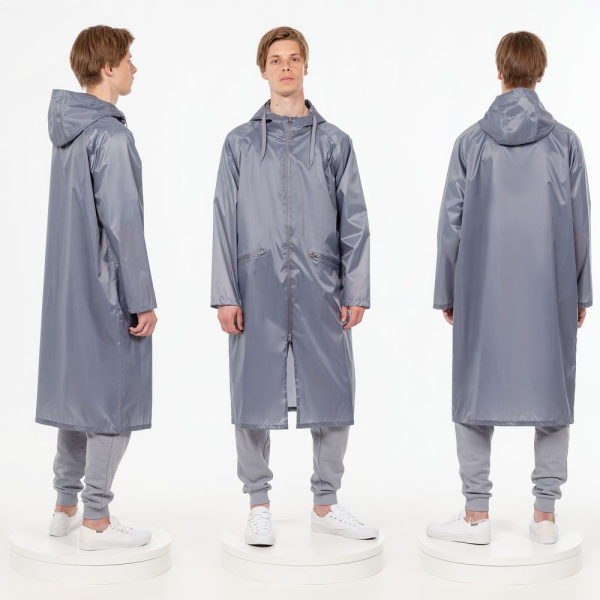 Дождевик R2, серый, XS–XXL