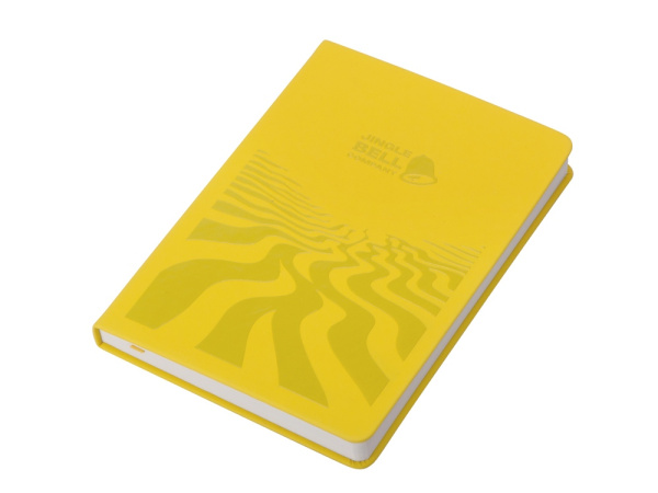 Бизнес-блокнот А5 «C2» soft-touch с УФ-печатью, Цвет желтый