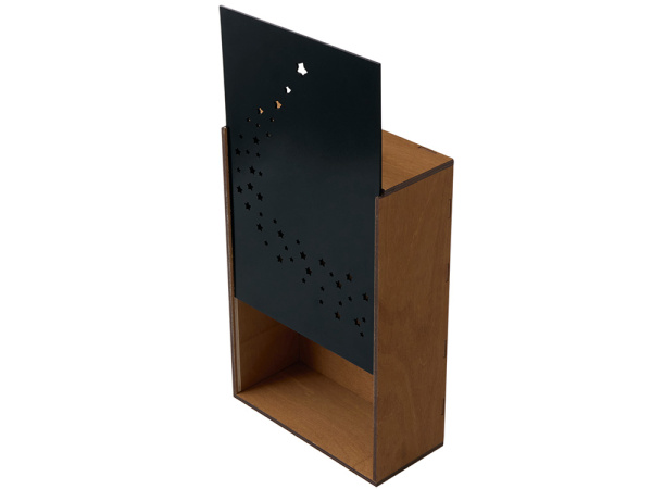 Подарочная коробка из фанеры «Constellation», Цвет мокко/черный