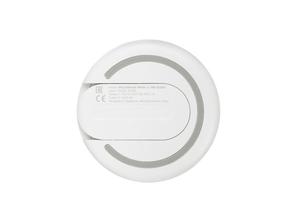 Беспроводное зарядное устройcтво «NEO Qwatch», Цвет белый