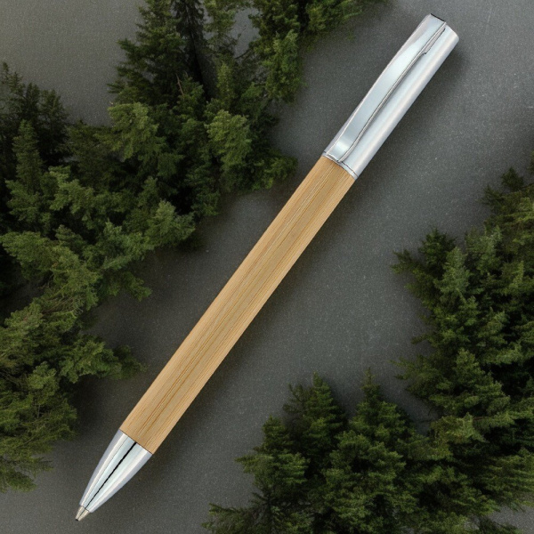 Ручка "Игнасия" с корпусом из бамбука / Экологичная и стильная