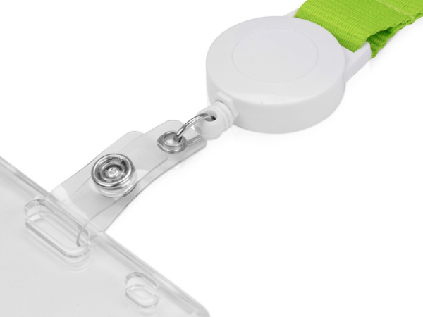 Ланьярд с ретрактором, Цвет зеленое яблоко