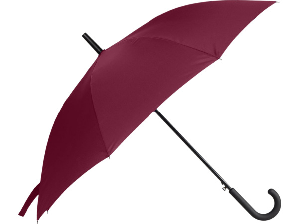 Зонт-трость Reviver с куполом из переработанного пластика, Цвет бордовый