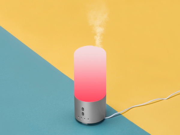 Стационарный увлажнитель-аромадиффузор «Breathe», Цвет белый/серебристый