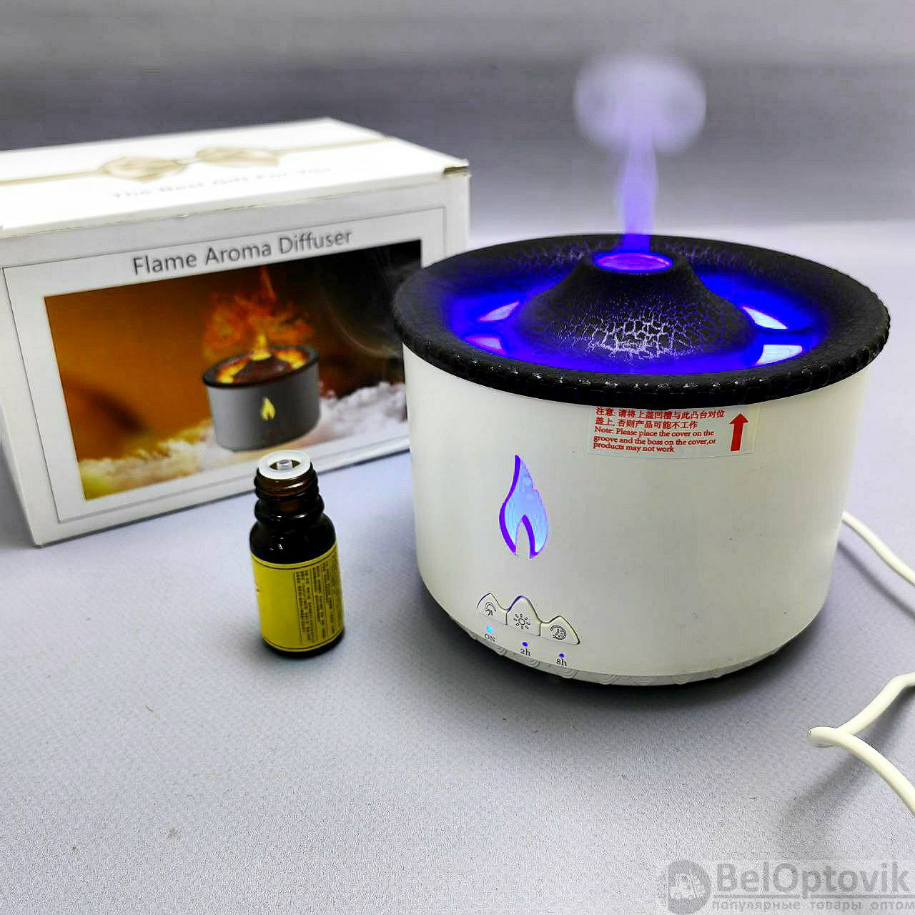 Увлажнитель воздуха (аромадиффузор) Volcano Aroma Diffuser J-V19 с пультом  ДУ, 360 ml (режимы вулкан/пламя, таймер 2 ч, 8ч) (арт: uv-13365) от  1 050 ₽ рублей оптом в Москве